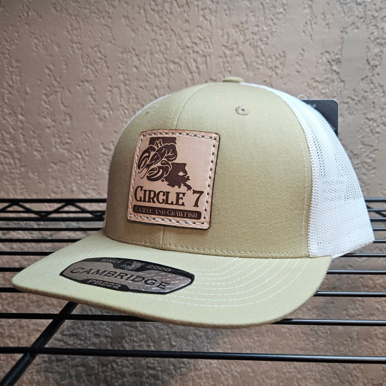 Leather logo Khaki/White