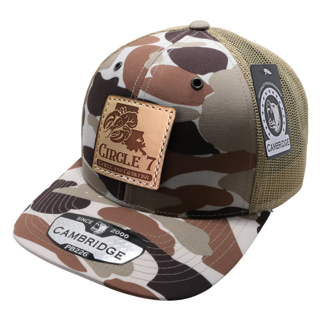 Leather logo Vintage Camo Khaki