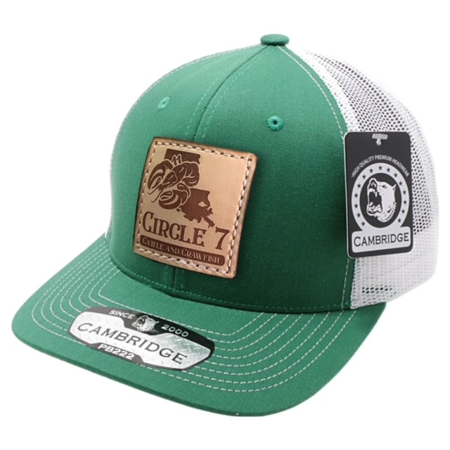 Leather logo Green/White